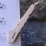 clip per spartito di clarinetto basso in legno massiccio fatto a mano per regali di musicisti